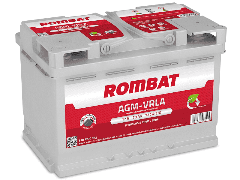 115 stop start agm car battery rombat 80ah