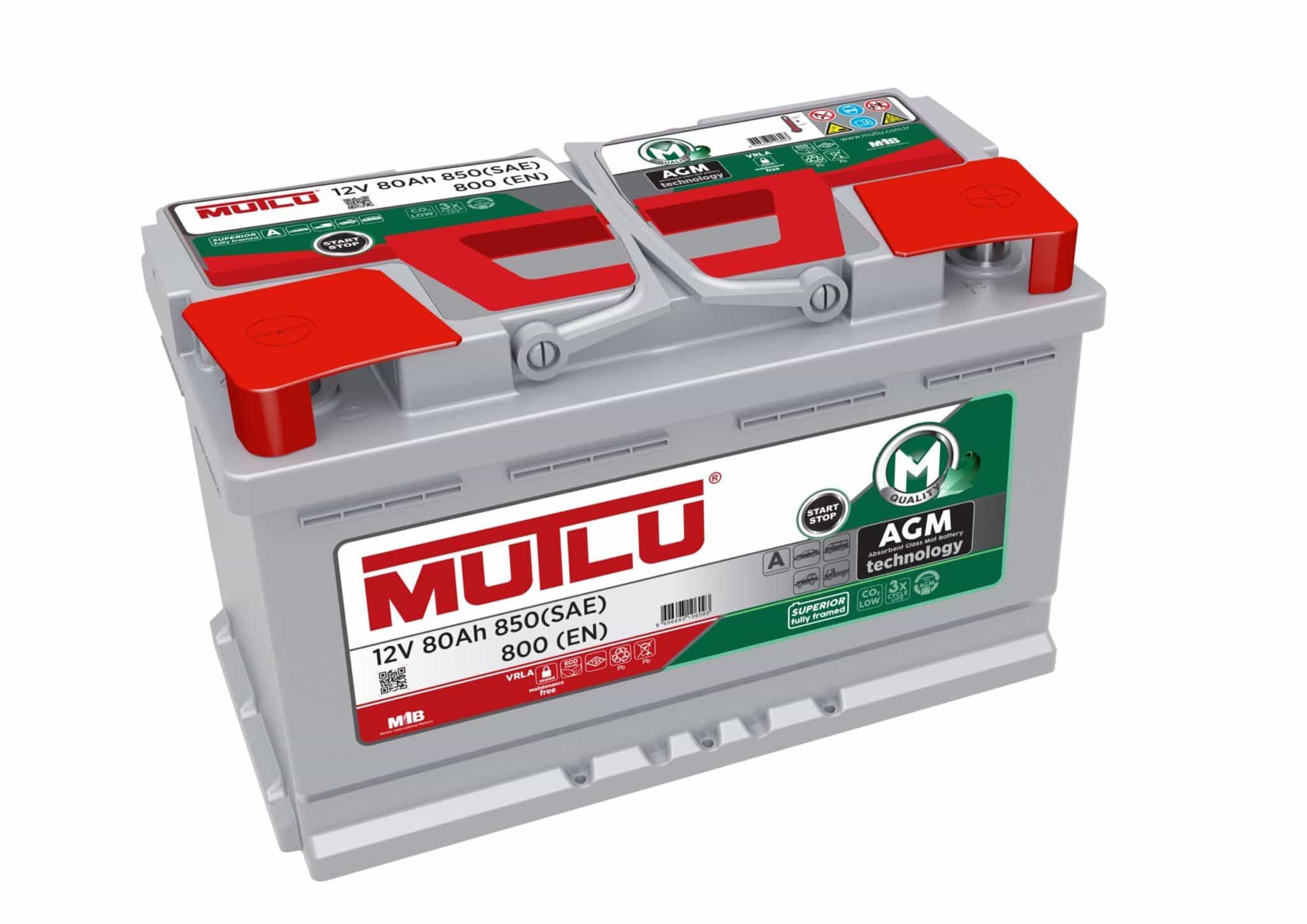 115 Mutlu AGM Car Battery 80ah 800cca - The Battery Guys