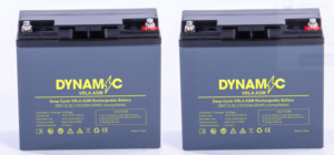Leoch Dynamic Deep Cycle 12v 22ah Mobility Battery Twin Pack